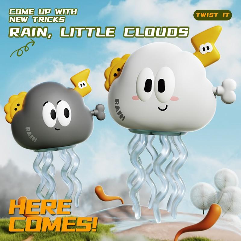 Cute Dancing Cloud Toy, Wind-Up Cloud Baby Animal Stress Relief, Realistic Infant Plaything, Moving and Running Mechanical Toy