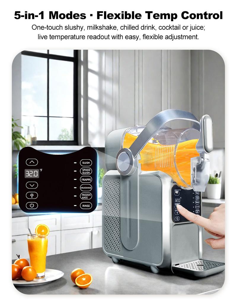 GSEICE 3L Slushy Machine Big Capacity for Easy Slushie Multi-Preset Soft Serve Slushie Machine Automatic Professional Frozen Drink Maker Slushie machine Slush Machine for Sale