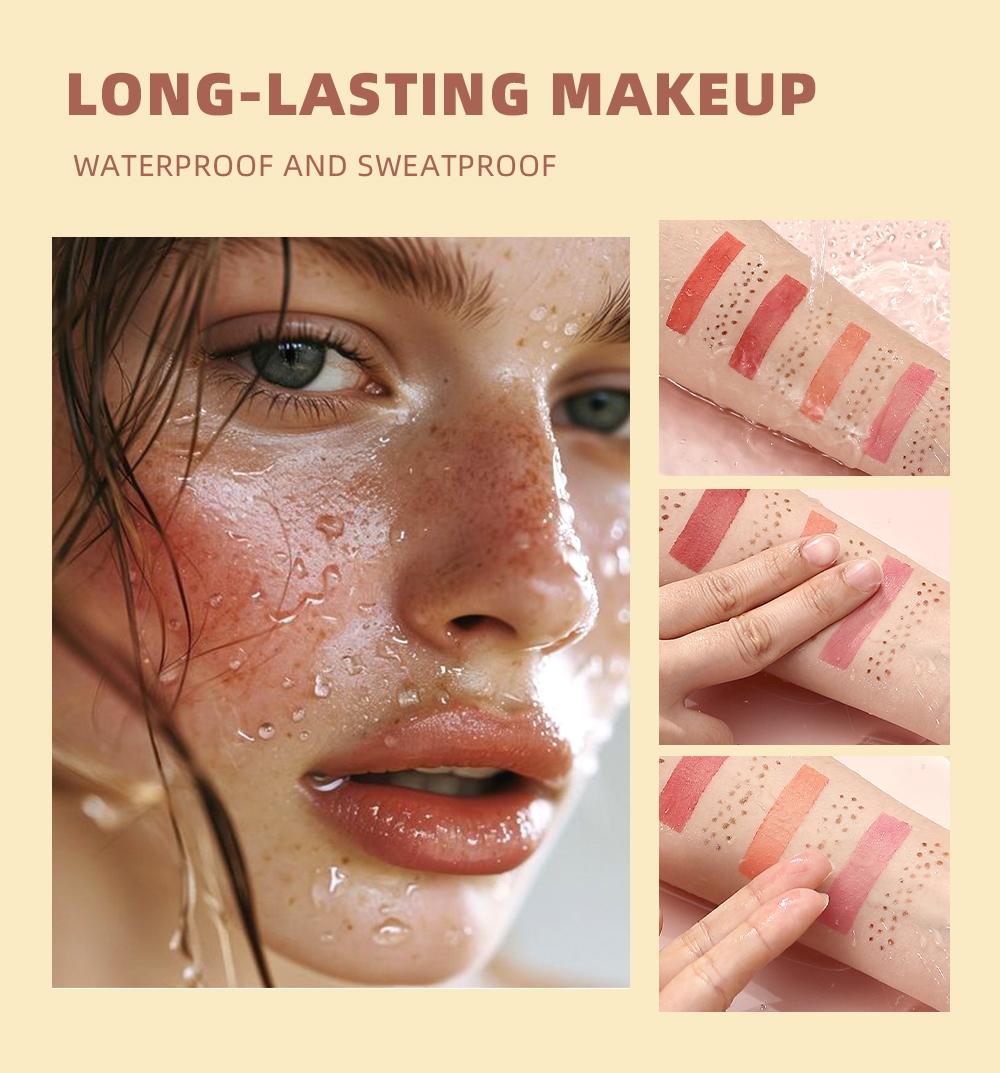 4 Shades Double Sided Freckle And Blush Makeup Pen With Smooth Application Natural Pigment Long Lasting Waterproof Sweatproof