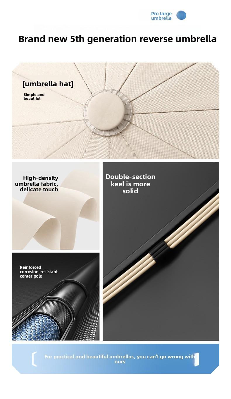 Mucat Umbrella,Full Automatic Anti-rebound Umbrella,Men's Automatic Umbrella – Foldable, Large Windproof Thickened, Dual Use for Sunny & Rainy Days,UV Sun Umbrella,Big Umbrella