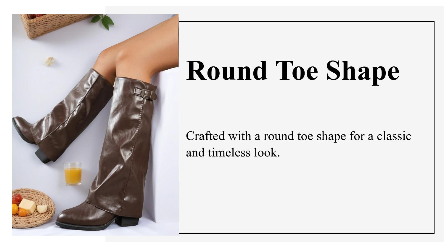 Women's Shark Lock Fold Knee Boots, Wedges High Heels, Zipper Knee-Length, Round-Toe, Designer Luxury, Plus Size, Wide Feet Friendly
