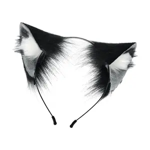 Cat Ear Headband Cosplay Hair Hoop Fancy Dress for Kids Adults Costume Animal Ears Headband for Birthday Animal Themed Parties