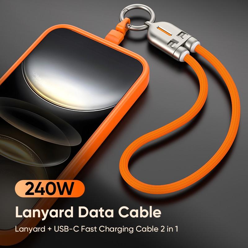 48V 5A Data Cable Type-C to Type-C 240W Mobile Fast Charging Lanyard USB-C Charging