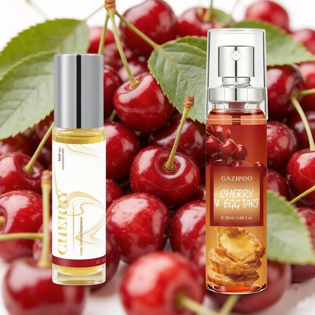 10ML Cherry Rollerball Perfume + 20ML Cherry Custard Spray, Different Fragrances, Perfect for Cherry Lovers, Liquid Perfume Set