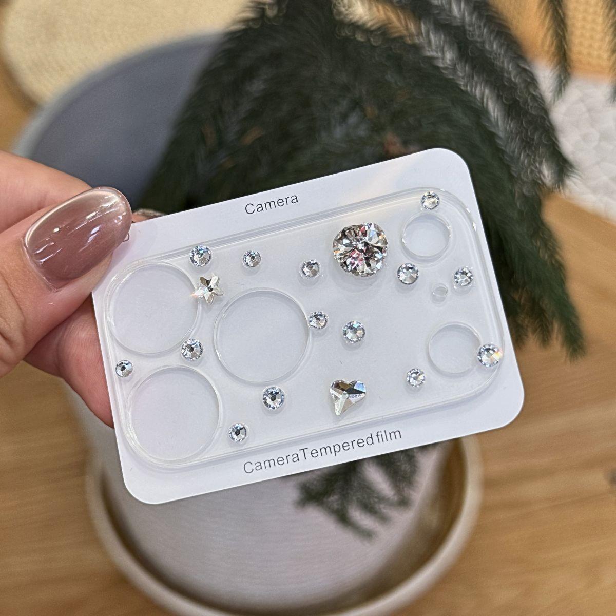 1pcs Shiny Diamond Transparent Tempered Glass Screen Protector Film for Apple iPhone 17 Pro/17 Pro Max, Durable Protective Cover Accessories