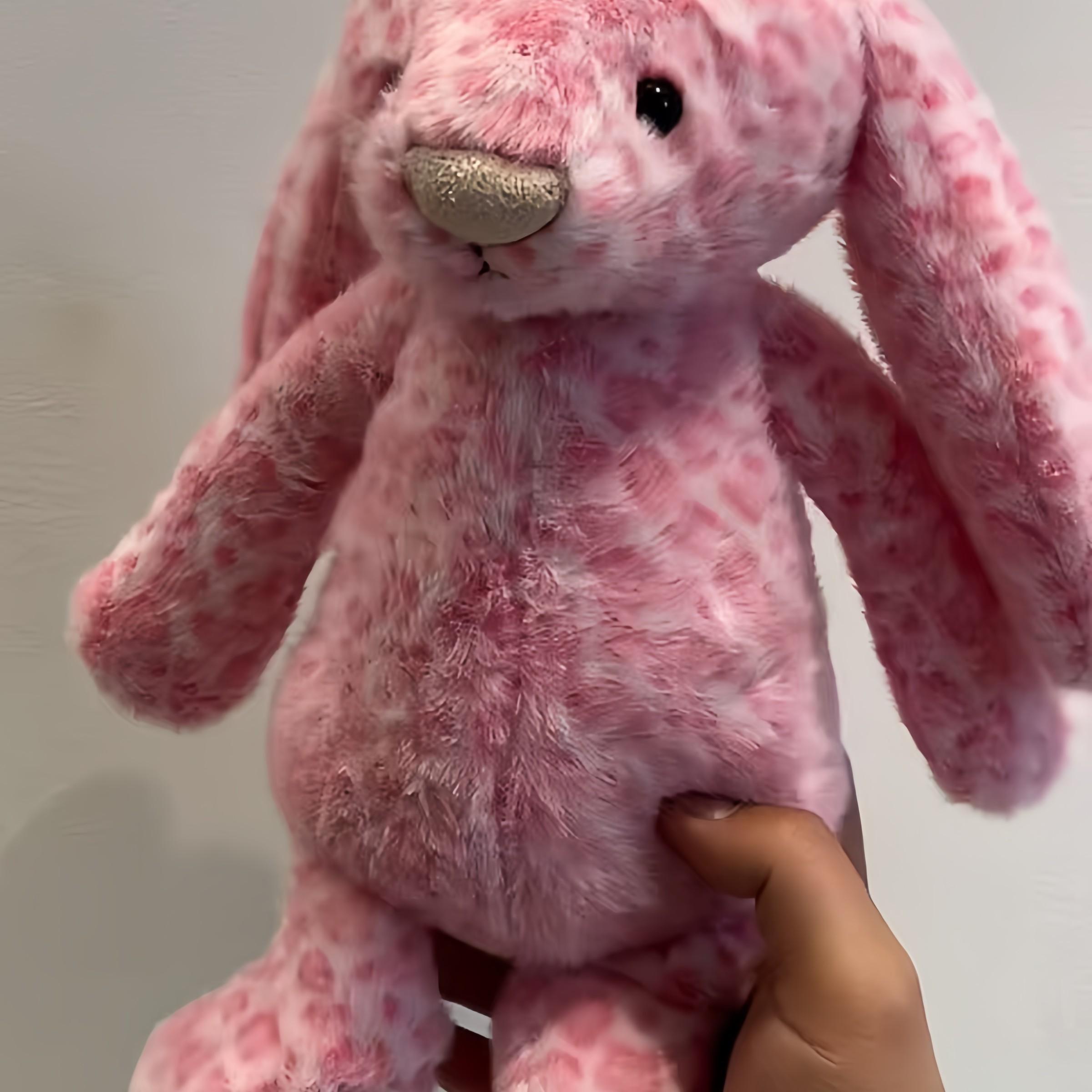 Easter Bunny Plush Toy, Limited Edition Leopard Print Rabbit Doll, Soft and Comfortable, Perfect Gift for Girls, Birthday Present