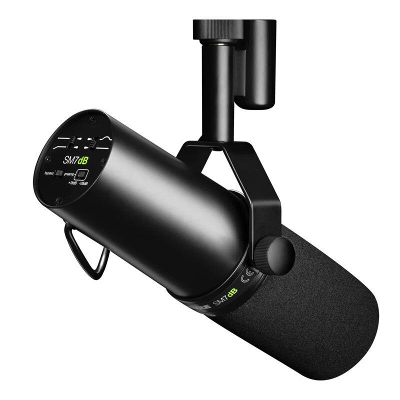 SM7dB Corded Professional Dynamic Studio Mic with Built-in Preamp, High Gain, Low Noise, for Streaming Setup, Podcast, Live Recording – Audio Equipment (Xlr)