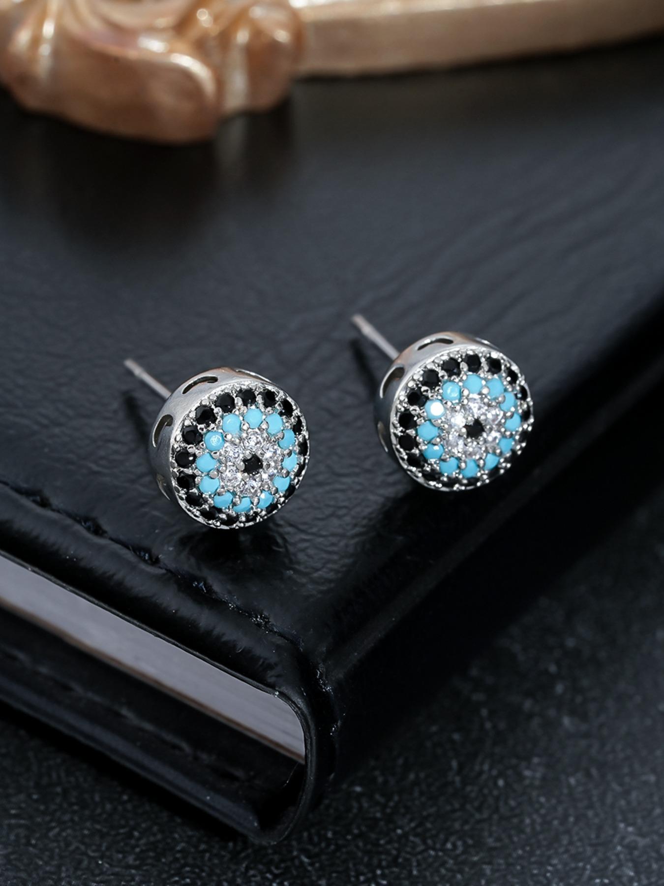 Men's Hip Hop Earrings, Three-Color Design, Unique Fashion Accessory, Versatile Daily Wear Jewelry, High-Quality Ear Studs, Trendy Jewellery Accessories
