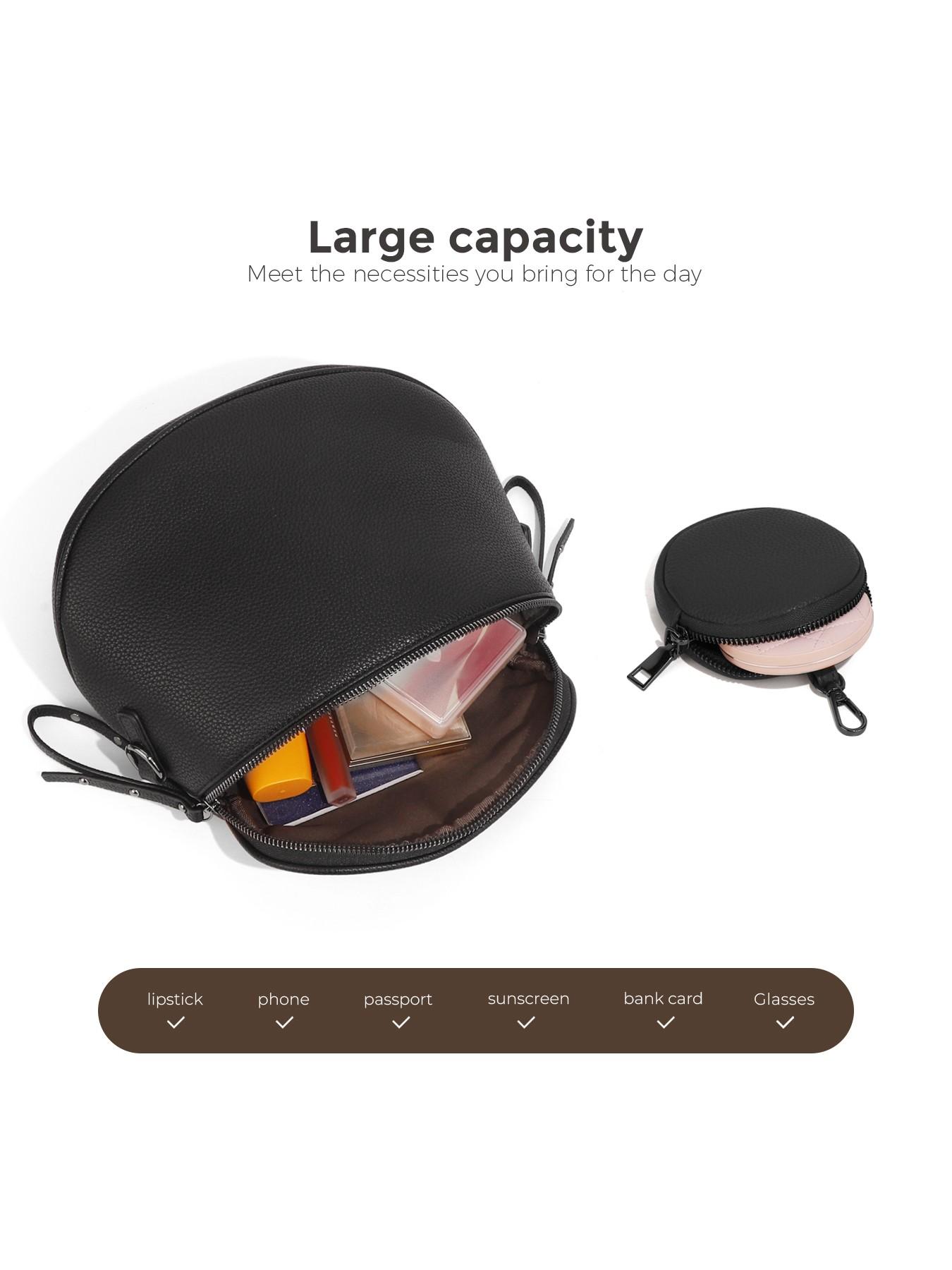 Lychee Texture Large Crossbody Bags for Women, PU Leather Bum Bag with Coin Purse, Stylish Checkered Sling Purse with Adjustable Strap, Lightweight Commuting Shoulder Bag Fanny Packs for Mother Travel Gifts Everyday Use