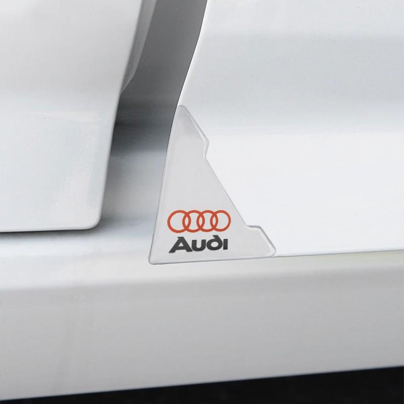 4 PCS Car Badges Universal Transparent Silicone Car Door Corner Anti-Collision Protection Anti-Scratch Sticker Door Protection Decoration and Anti-Damage Anti-Scratch Car Accessories Suitable for Audi Sline A3 A4 B5 B6 B7 B8 8P B9 8V 8L A6 C7 C6 A1 A5 A7