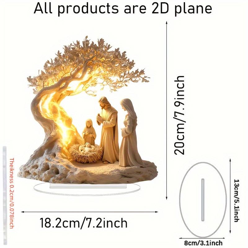 2D flat, 1 elegant acrylic Christian themed desktop decoration with base - perfect gift idea, Easter, Valentine's Day gift, living room/office desk home decoration, waterproof desktop ornament 2D flat, 1 elegant acrylic Christian themed desktop decoration with base - perfect gift idea, Easter, Valentine's Day gift, living room/office desk home decoration, waterproof desktop ornament