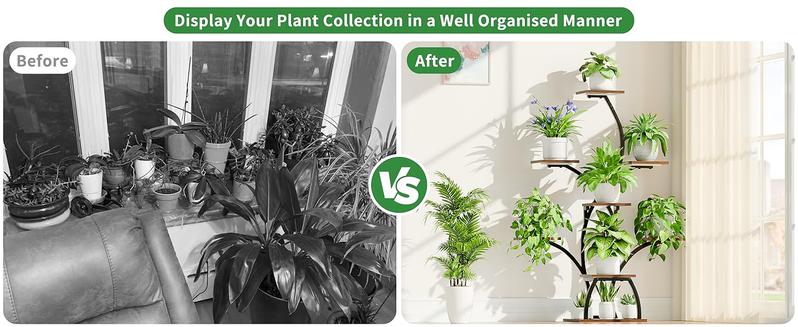 Plant Stand Indoor with Grow Lights, 6 Tiered Plant Shelf Indoor, 50" Corner Plant Stands for Indoor Plants, Lighted Tree-Shaped Plant Holder, Tall Flower Display Rack Plant Stand Indoor with Grow Lights, 6 Tiered Plant Shelf Indoor, 50" Corner Plant Stands for Indoor Plants, Lighted Tree-Shaped Plant Holder, Tall Flower Display Rack