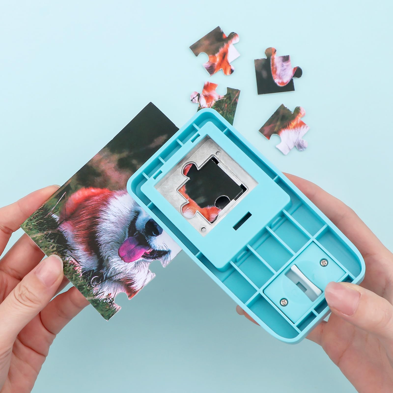Puzzle Maker Punch Machine, Smooth Cut Paper Punch Tool, Portable DIY Cutter for Custom Puzzle Pieces, Great for Scrapbooking, Cards, Albums, Art Crafts, Personalized Handmade Projects & Creative DIY Gifts