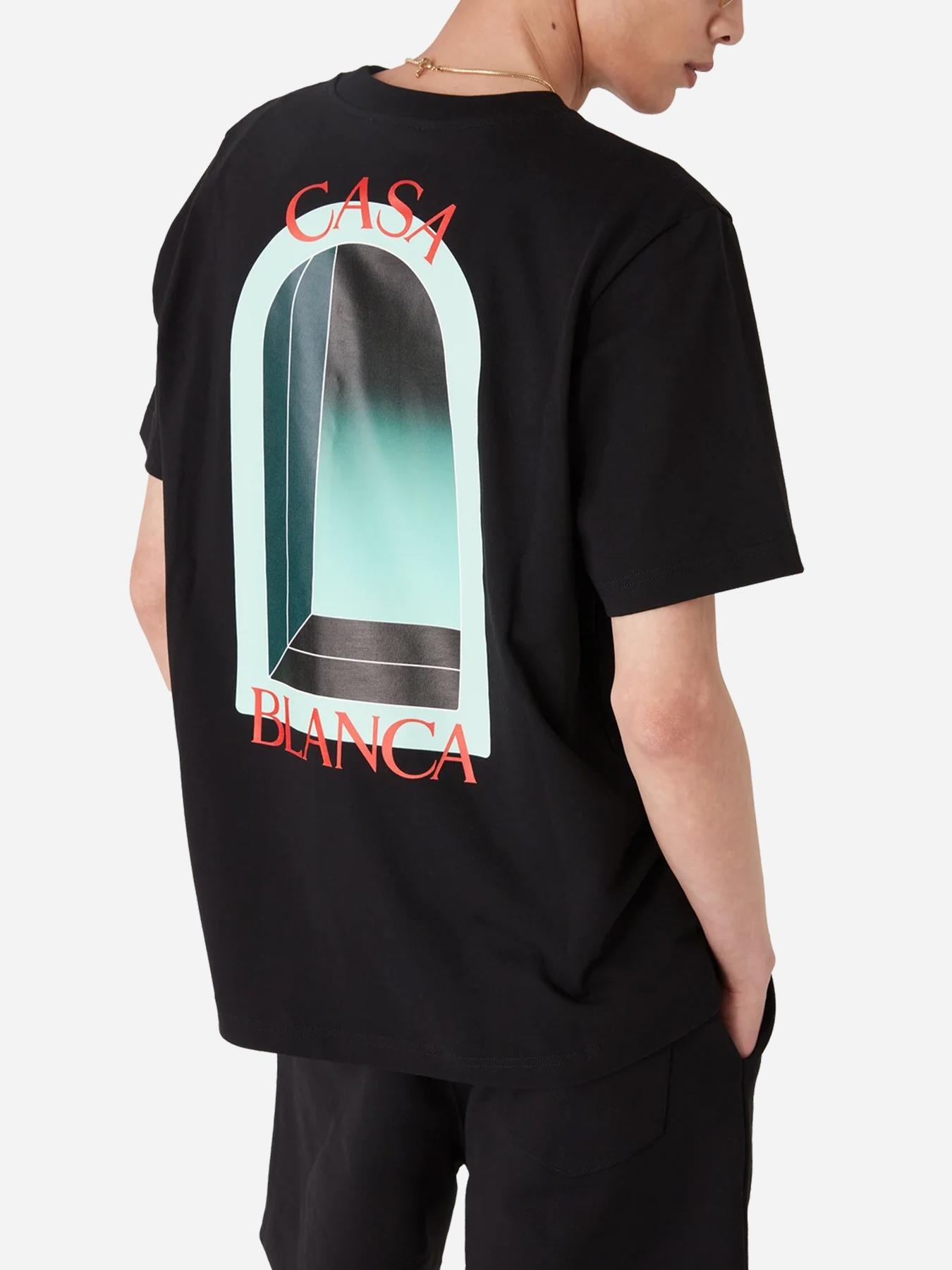 Casablanca Window Shirt, Unisex Quiet Luxury Style Tee, Stylish Streetwear, Fashionable Artistic Trend, Comfortable and Chic