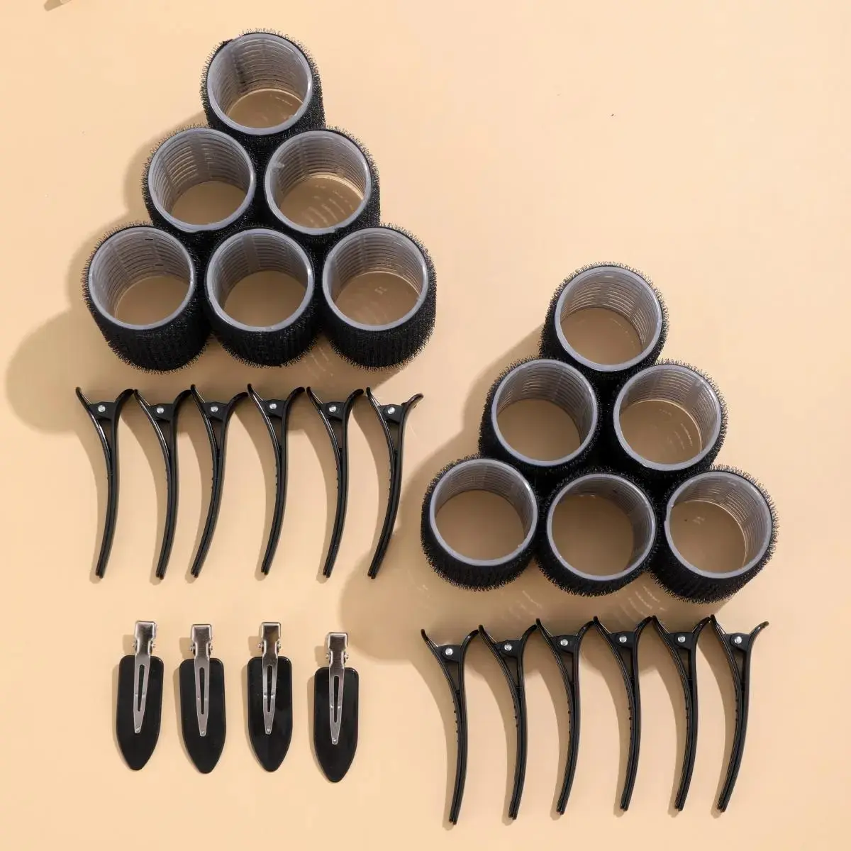28-Piece Large Hair Roll Set, Includes Clips and Self-Holding Curlers, DIY Hair Styling Tools, Heat-Free Curler Kit for Home and Travel