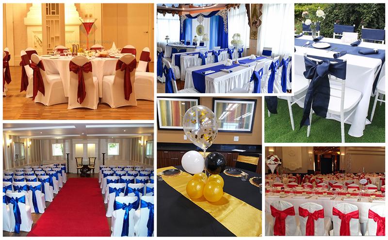 50 100 Pack Satin Chair Sash Chair Decorative Bow Removable Washable Chair Cover for Weddings Bridal Showers Baby Showers Birthday Parties Holiday Banquets Party Receptions Home Kitchen Dining Room Rustic Boho Elegant Wedding Decor