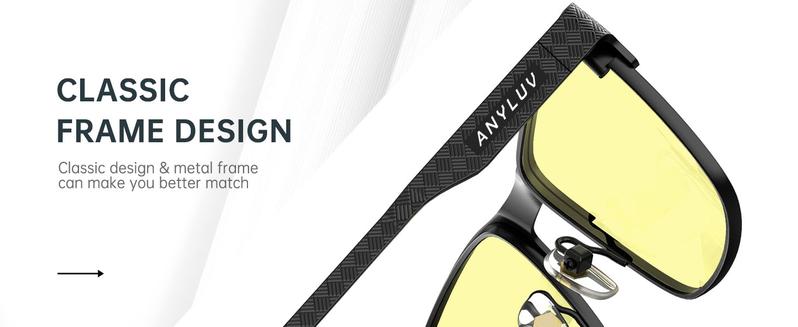 Blue Light Blocking Glasses for Men/Women,Lightweight , Fashion Frames Anti-Eye Strain Glasses for Screens Work  Gaming Study High Quality Glasses(A132)