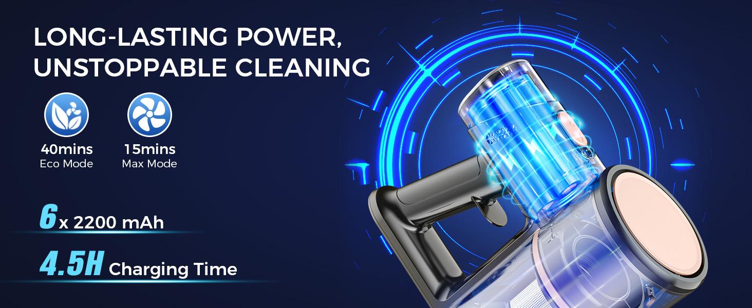 Kissair 2.7lb Lightweight Cordless Handheld Vacuum Cleaner – 90° Bendable Long Tube, 180° Rotatable Brush Head, 2-Speed Suction (15Kpa/29Kpa Max), 2200mAh Battery, 40Min Runtime, 8-in-1 Multi-Function for Pet Hair&Mite Removal, Suitable for Home&Car Use Kissair 2.7lb Lightweight Cordless Handheld Vacuum Cleaner – 90° Bendable Long Tube, 180° Rotatable Brush Head, 2-Speed Suction (15Kpa/29Kpa Max), 2200mAh Battery, 40Min Runtime, 8-in-1 Multi-Function for Pet Hair&Mite Removal, Suitable for Home&Car Use