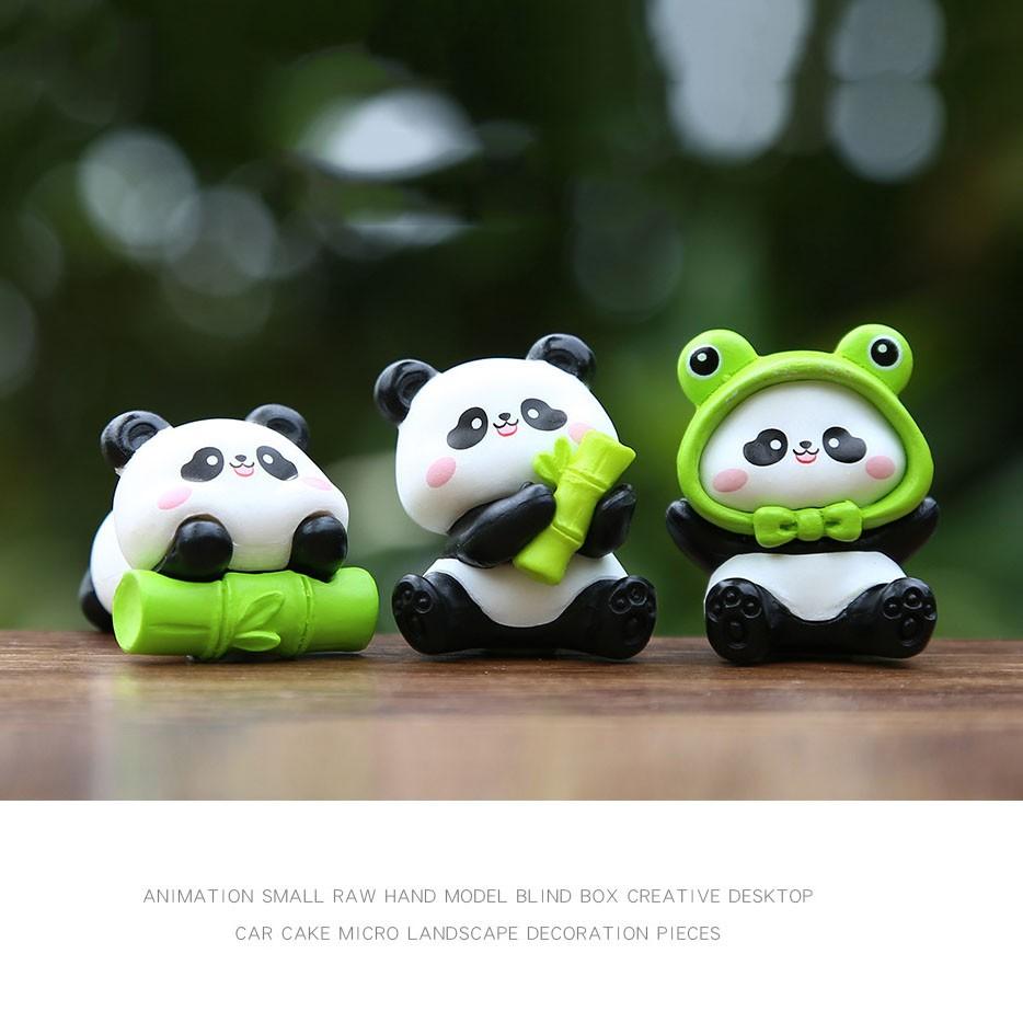 New Panda Plush Toy Set, Healing Desk Decor, Creative Office Trendy Cute Pet, Handmade Birthday Gift, Unique Collectible Figure
