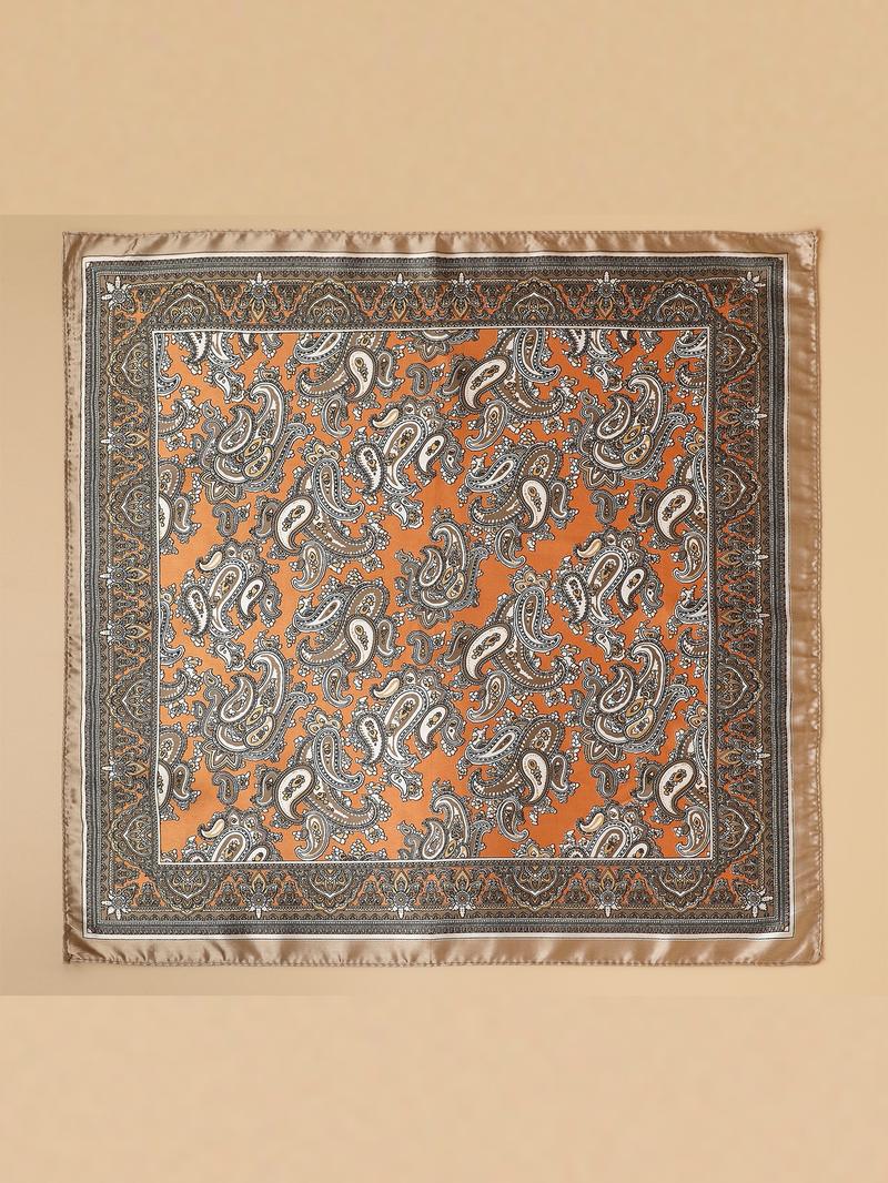 Paisley Print Bandana, Fashionable Lightweight Comfortable Scarf for Women & Men, Casual Versatile Accessories for Daily Wear, Fashion Hair Scarves