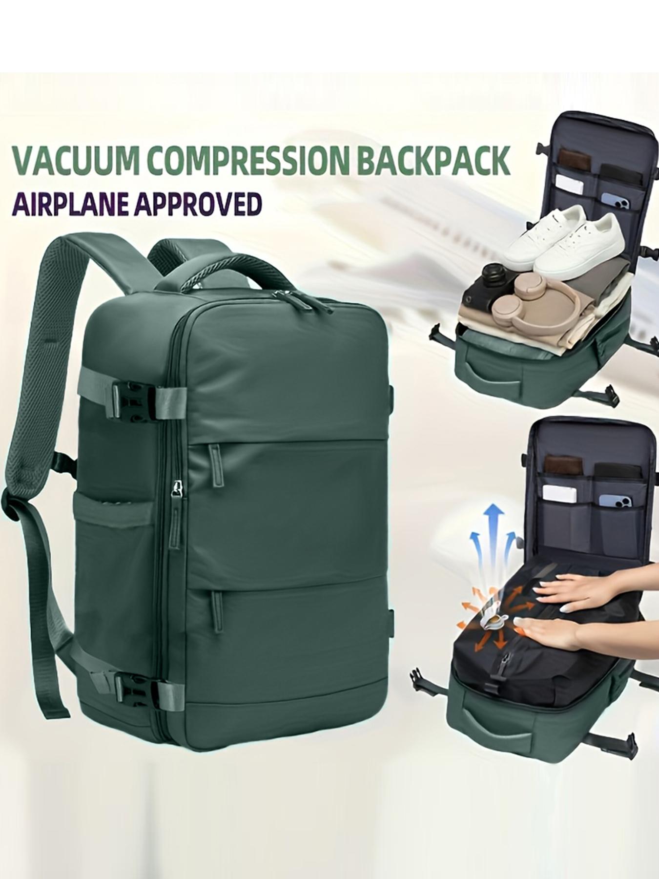 Large Capacity Vacuum Compression Backpack, Lightweight Travel Bag, Essential for Business Trips, Unisex Dual Shoulder Strap