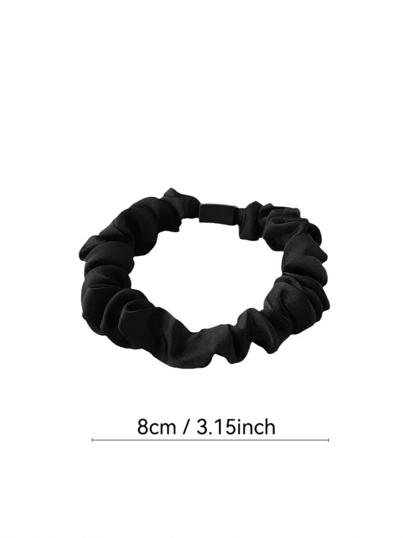 5-Pack New Satin Hair Ties, Elegant and Versatile, Lightweight Luxury, Perfect for Buns and Ponytails, Plain Style, All Seasons