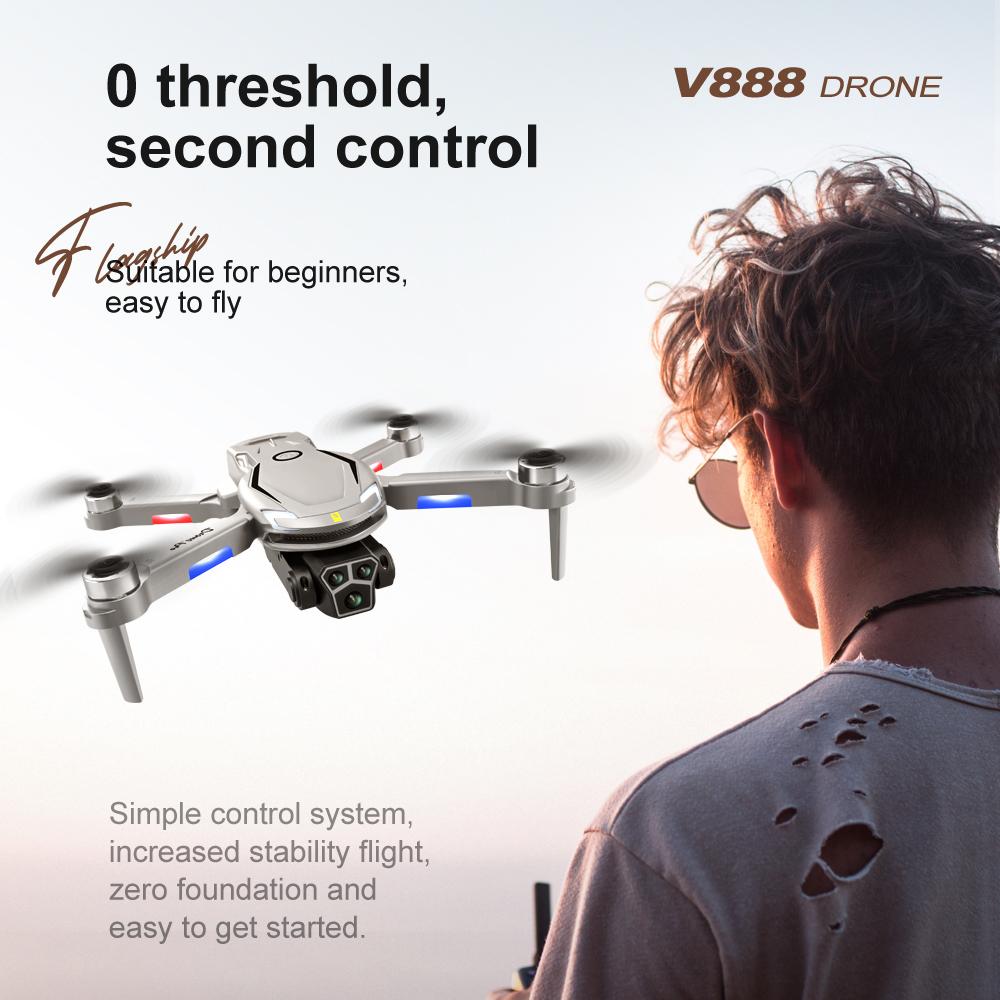 Flagship premium triple-camera drone, featuring four-directional obstacle avoidance, hovering capability, lighting control, and altitude hold. Supports multi-fold camera zoom. Professional-grade quadcopter.