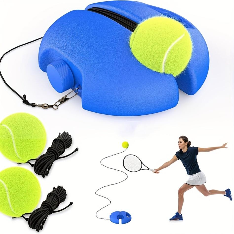 1 set of tennis trainers equipment. 2 tennis bouncing balls and practice ropes - suitable for beginners - improve your tennis skills anytime, anywhere