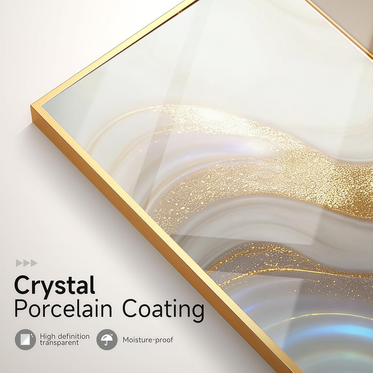 3 Counts Aluminum Alloy Framed Painting, Abstract Golden And Silver Fluid Art Pattern, Home Decoration For Living Room, Bedroom, Office, Restaurant, Hallway Wall Decor, Odorless Print Artwork, Luxury Perfect Gift For Friends And Family