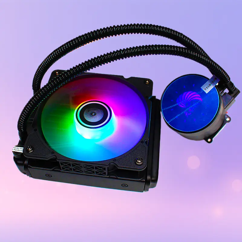 All Platform CPU Liquid Cooler With Illuminated Fans Quiet Noise Reduction For Desktop
