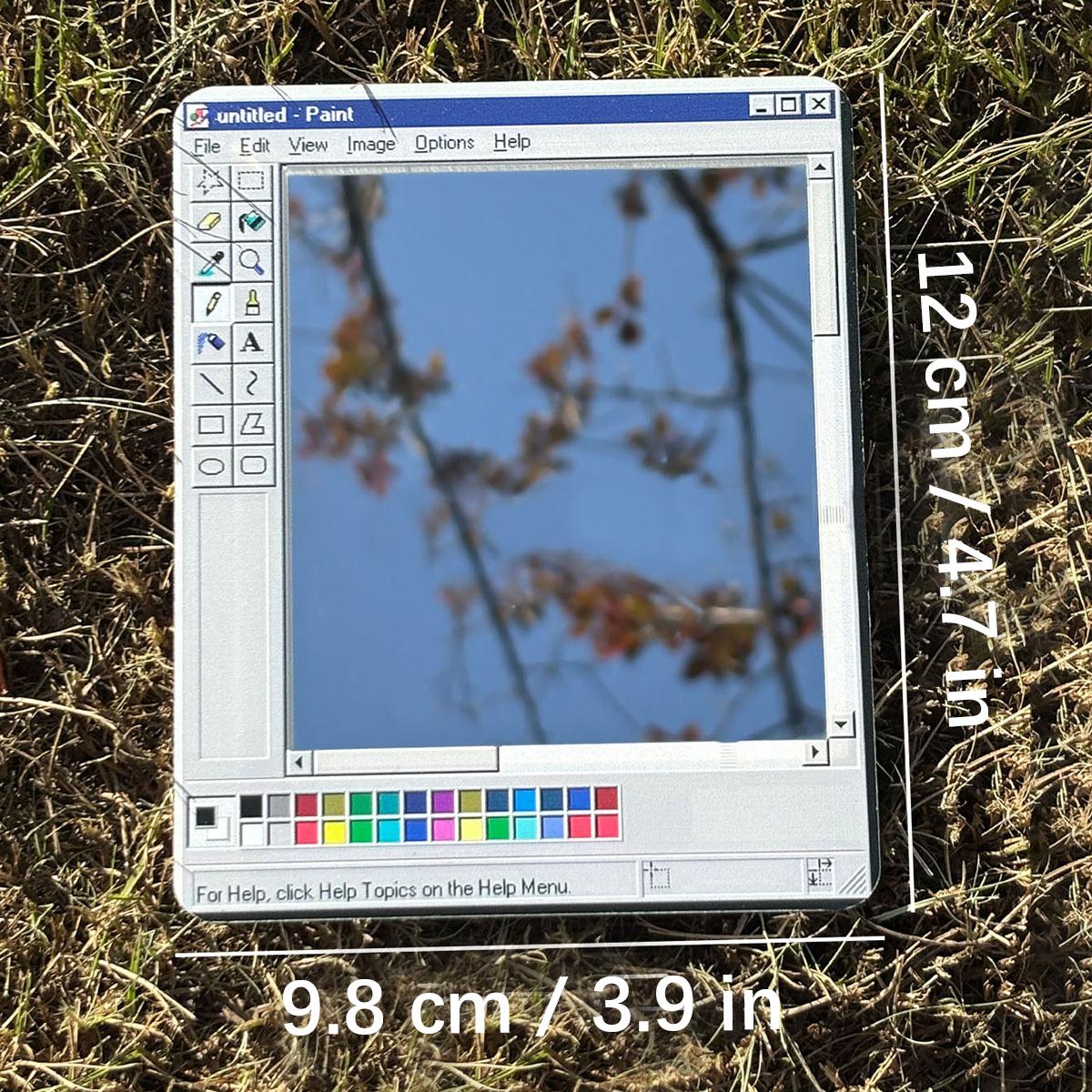 1PC Creative Window Mirror Fridge Magnet, Home Decor, Retro 90s Computer Interface Design, Perfect for Living Room Bedroom Study, Great Holiday Gift, Refrigerator Decorating Magnet