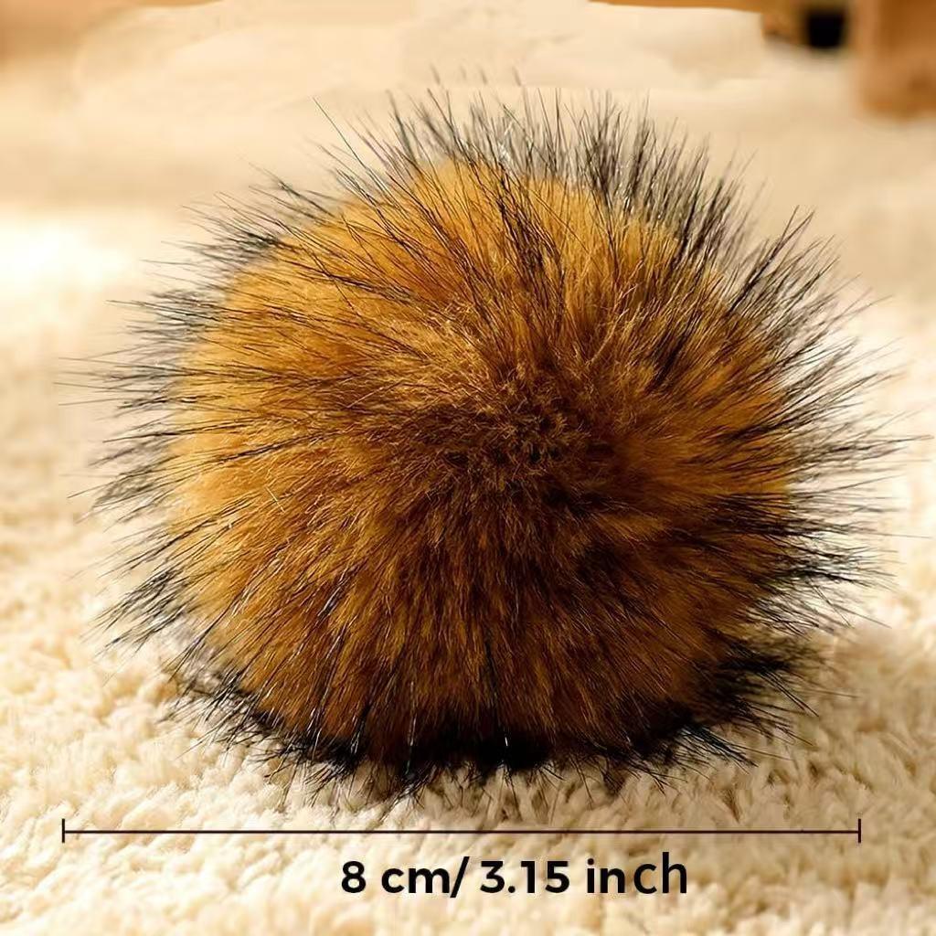 Cat Toy Faux Rabbit Fur Ball, Ultra Soft Interactive Catnip Balls, 2026 New Soft Rabbit Fur Catnip Balls, Fluffy Catnip Toy for Indoor Cats, Soft, Washable and Real Rabbit Fur Cat Toys, Cat Exercise Ball for Indoor