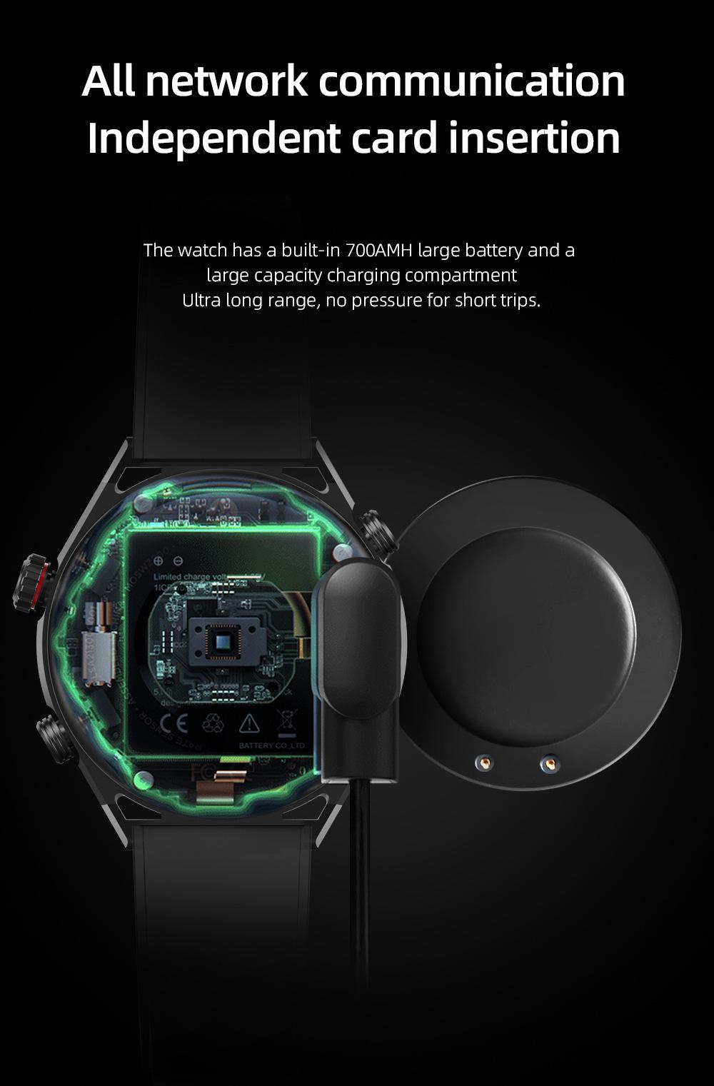 1.52in Round Screen Metal Smartwatch - Card-Slot Wearable Tech Device, Foreign Trade Version 2+16G Single Camera Digital Camera, X5 Model Health Tracker, Hot TikTok Party Toy