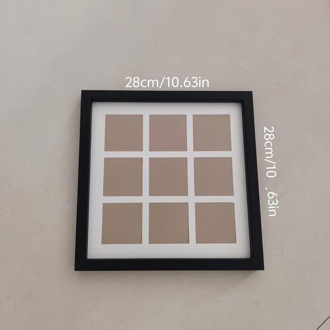 9-Grid Photo Frame, and Grid for Art Display, Home Decor for Living Room, Bedroom, Study, Dining Room, Unique Desktop Memory Art