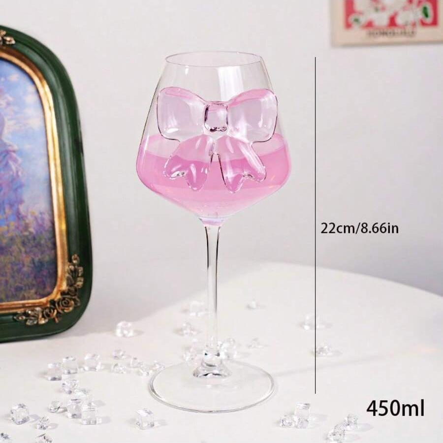 Elegant Large Bowknot Champagne Glass, Cute Butterfly Tall Cup, Ideal for Champagne, Wine, Sparkling Wine, Sweet Wine, Perfect Gift