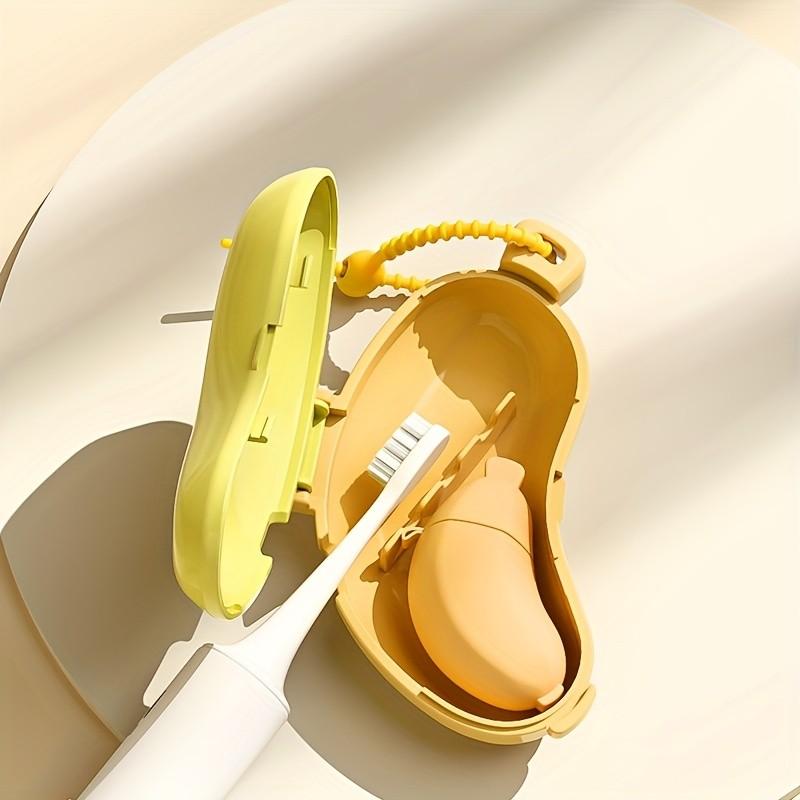 Creative Cute Banana Shape Toothbrush Storage Box, Toothbrush Holder, Portable Lightweight Travel & Home Use, Brush Head Protector, Ergonomic Design, Odor-Free