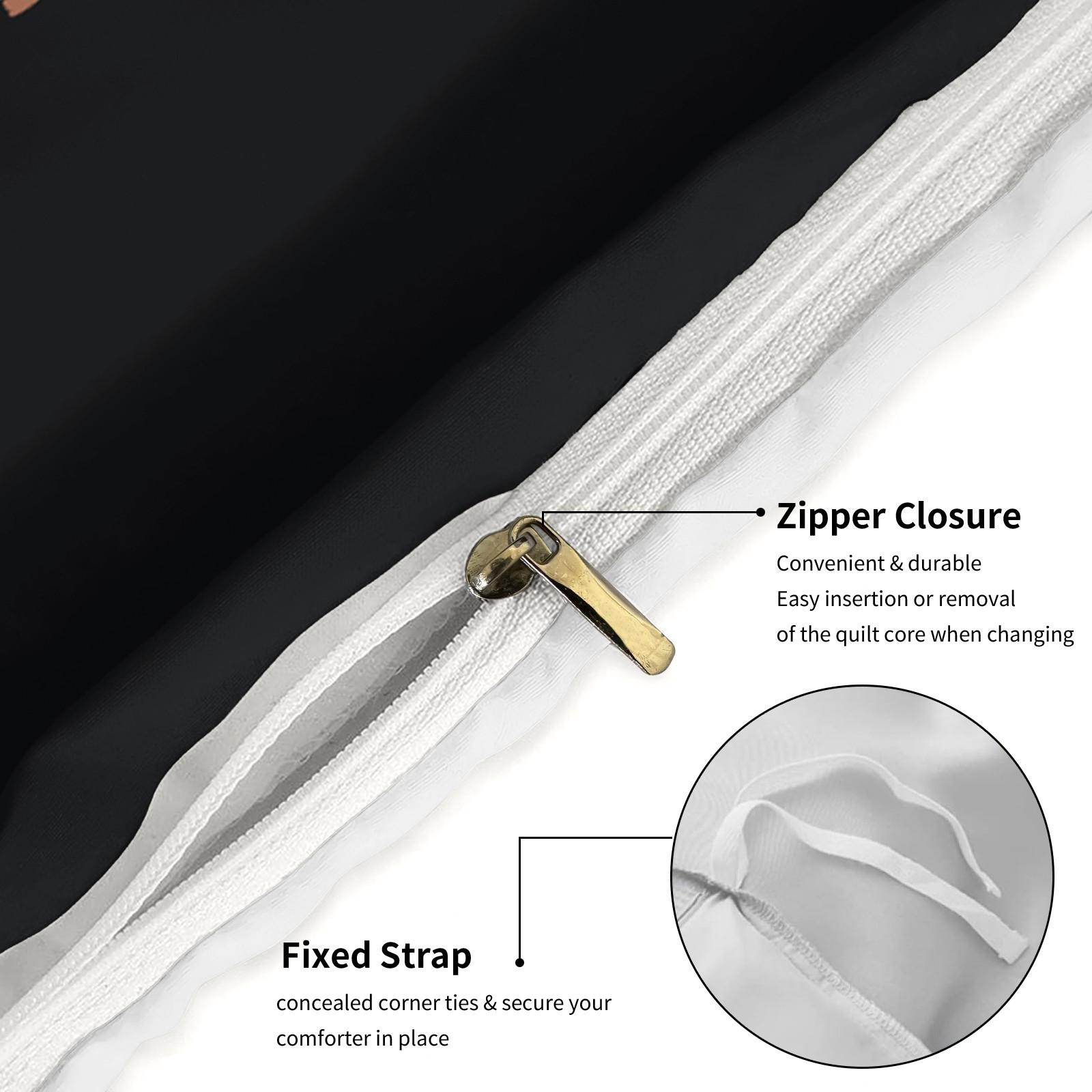 Leopard bow pattern duvet cover set, soft and durable bedding set, contains 1 duvet cover and 1 or 2 pillowcases, daily holiday birthday gift bedroom decoration for children and adults