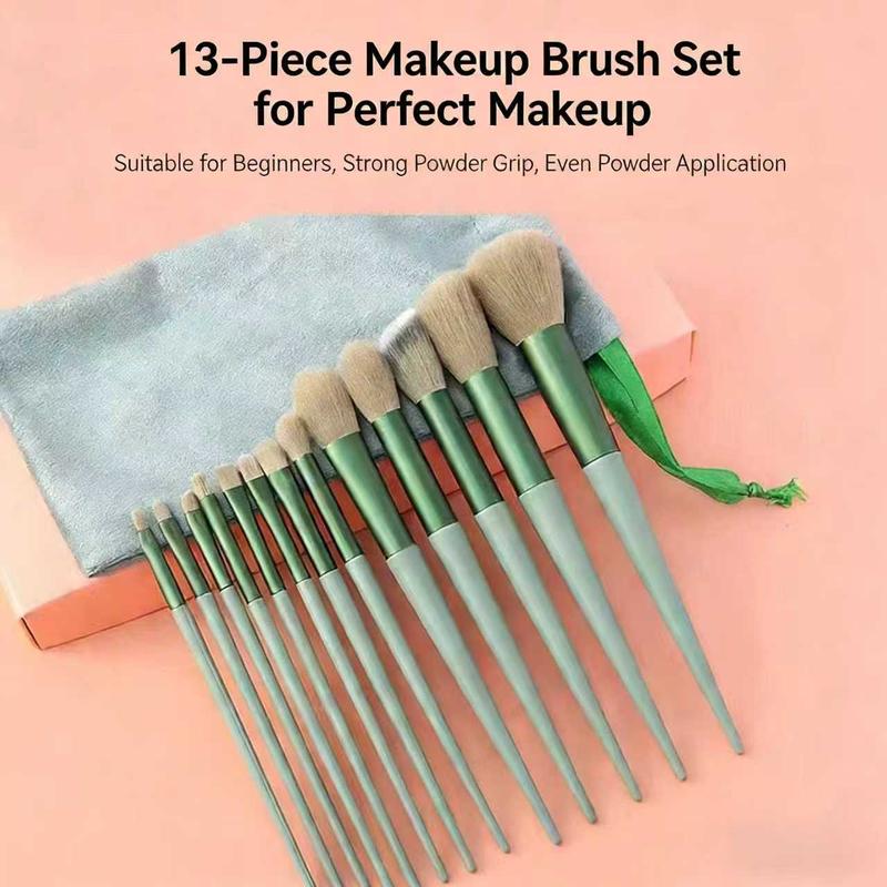 13-Piece Makeup Brush Set, Soft Bristles, Portable Storage Bag, Professional Beauty Tools Kit, Essential Cosmetic Brushes, Eyeshadow Brushes