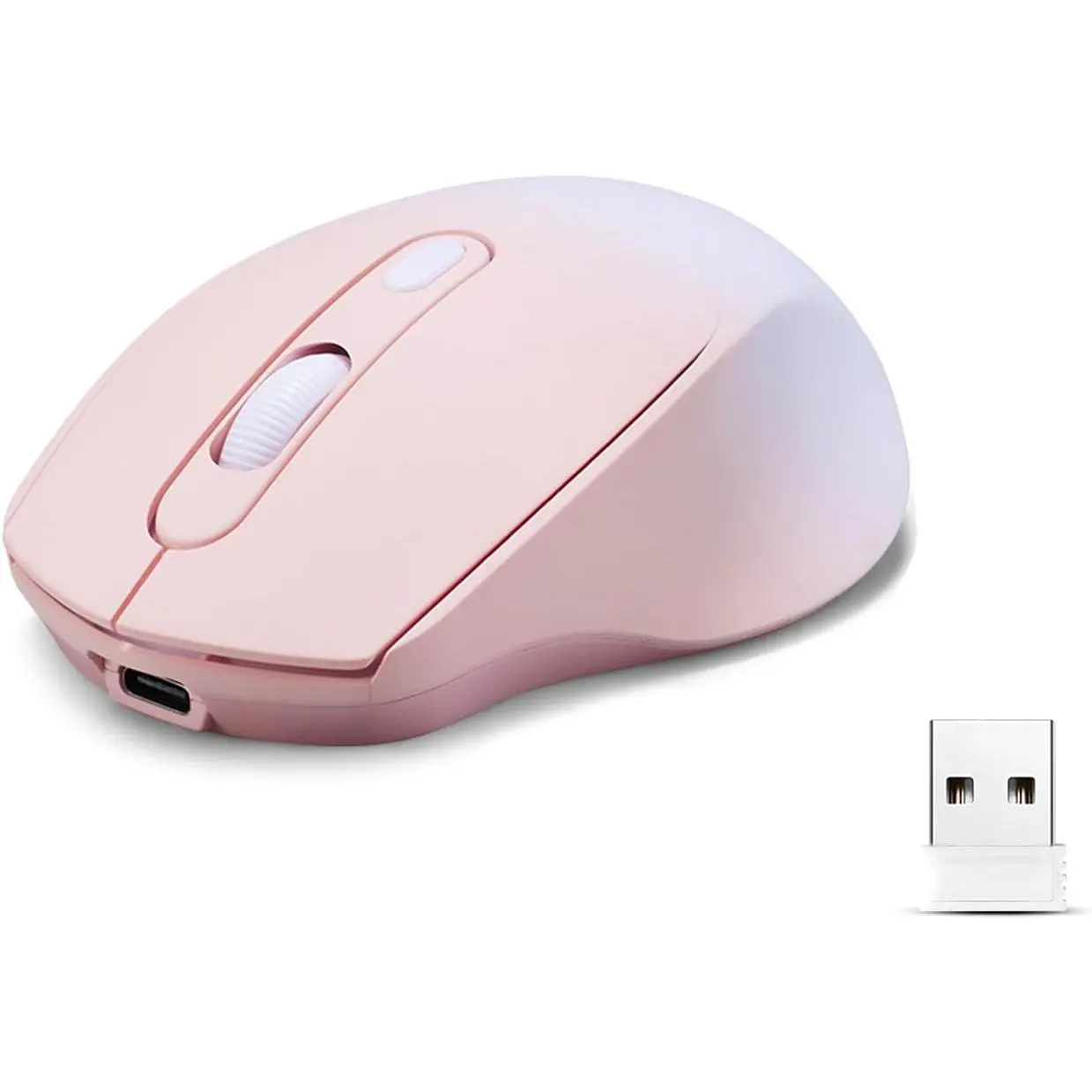 Gradient Color Rechargable  ,Slim Silent -Mode 2.4G+BT Portable Office , with USB Receiver, 3 Adjustable Levels for Notebook, PC, , MacBook (Gradient )