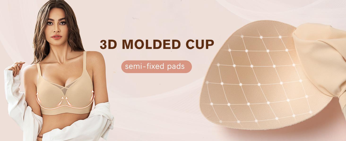 Avidlove Wireless Bras for Women No Underwire V Mesh Bralette Seamless Comfortable Bra Push Up Full Coverage Everyday Bras