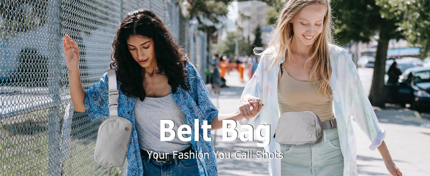 MEXS Everywhere Belt Bag 1.3L, Waterproof Fanny Packs for Women Men - Fashion Waist Packs with Adjustable Belts - Lightweight Hip Bum Crossbody Bags for Running/Outdoor/Dog Walking/Hiking