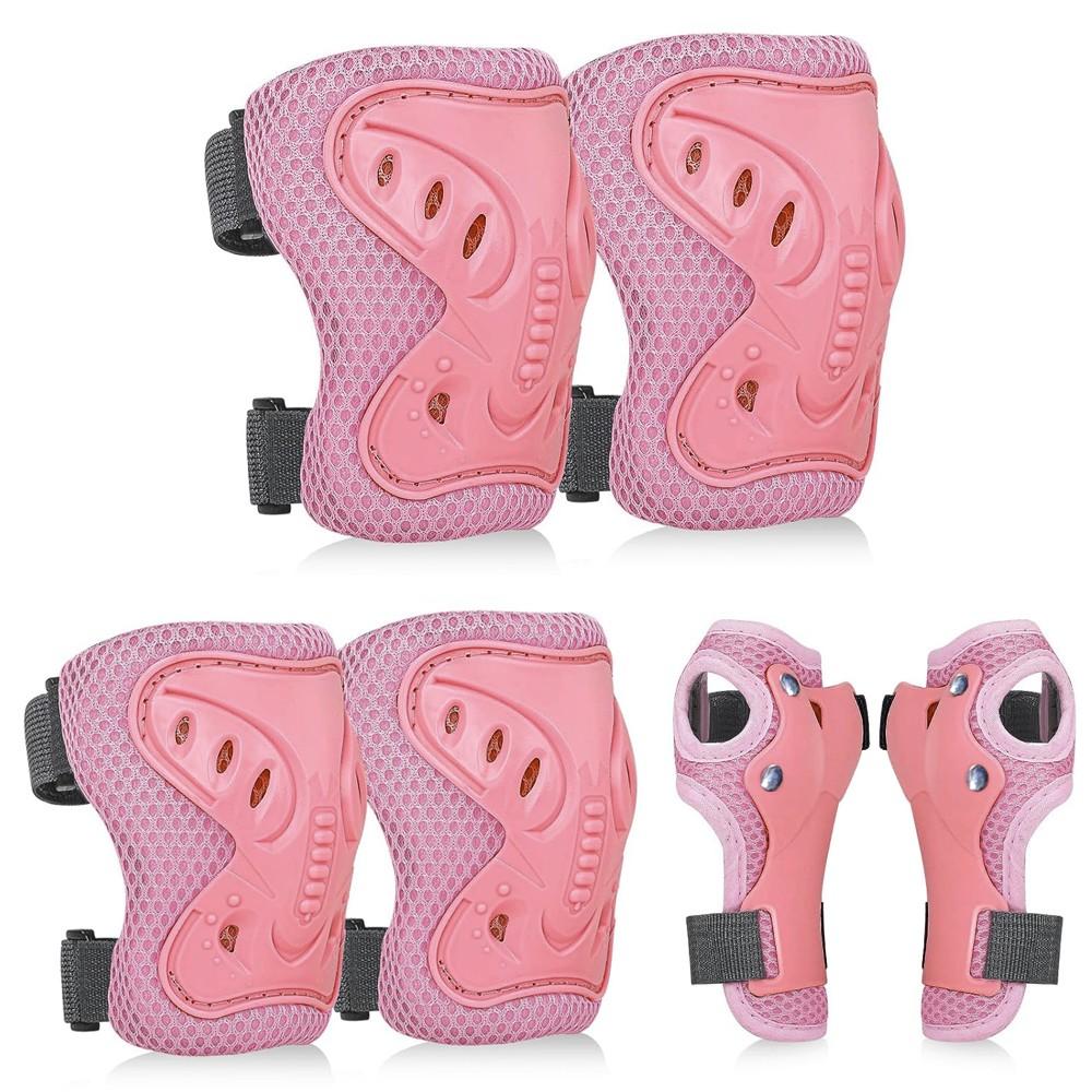 6PCS Youth Protective Gear Set Knee Elbow Wrist Pads, Safety Protector for Skateboard Bicycle Ice Skating Cycling Sport