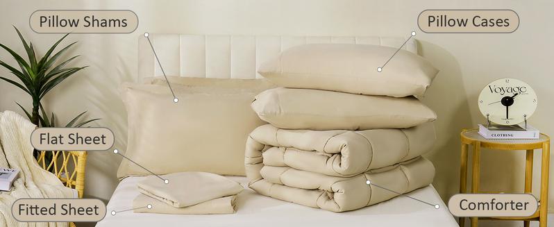 【Black Friday】DOWNCOOL 7Pcs Comforter Sets, Multi-color Bedding Sets , All Season Down Alternative Bedding Comforter Sets with Comforter, Flat Sheet, Fitted Sheet, 2 Pillow Shams & 2 Pillowcases, Summer Turn Up Pink Bedroom Accessories 【Black Friday】DOWNCOOL 7Pcs Comforter Sets, Multi-color Bedding Sets , All Season Down Alternative Bedding Comforter Sets with Comforter, Flat Sheet, Fitted Sheet, 2 Pillow Shams & 2 Pillowcases, Summer Turn Up Pink Bedroom Accessories