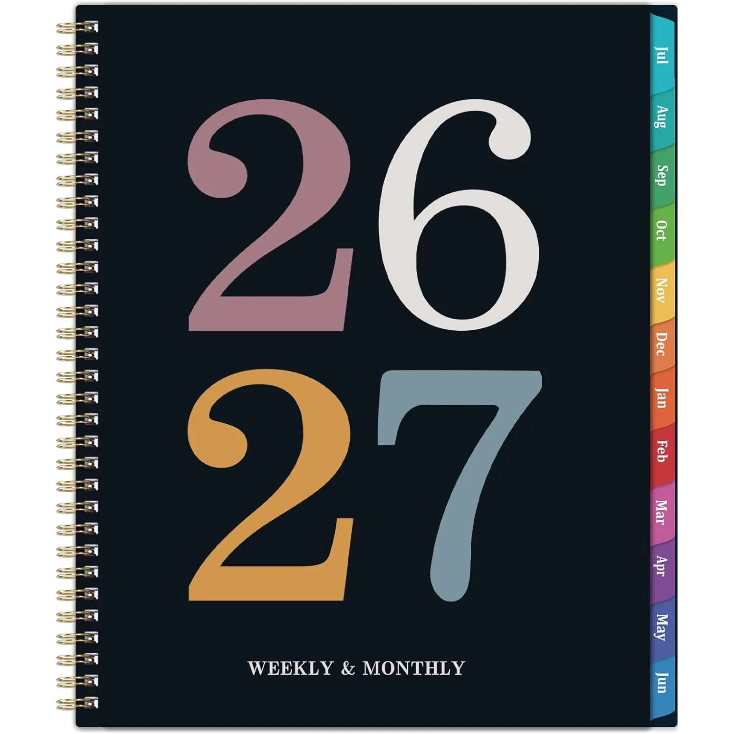 Planner 2026-2027 - 2026-2027 Planner Weekly and Monthly, 8.5" x 11" | Academic Planner 2026-2027, Jul. 2026 – Jun. 2027, Weekly and Monthly Planner with 12 Tabs, -Wire Binding, Thick Paper