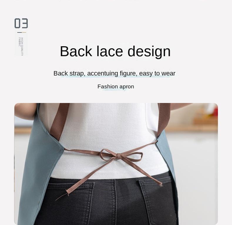 Kitchen Apron Waterproof Oilproof Convenient Pocket Chef Cooking Apron Men Women Barista Manicurist Work Aprons Waiter Uniform