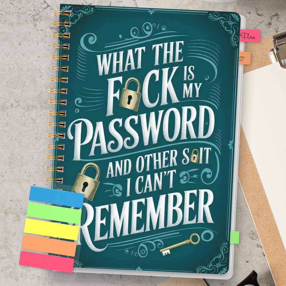 1pc Simple Password Book, Hardcover Spiral Notebook, Hardcover Journal, Minimalist Address Password Manager With Website Password Quick Access Password Storage Perfect For Home Office Internet Computer Logins, Great Holiday Gifts #GLOBAL PICKS