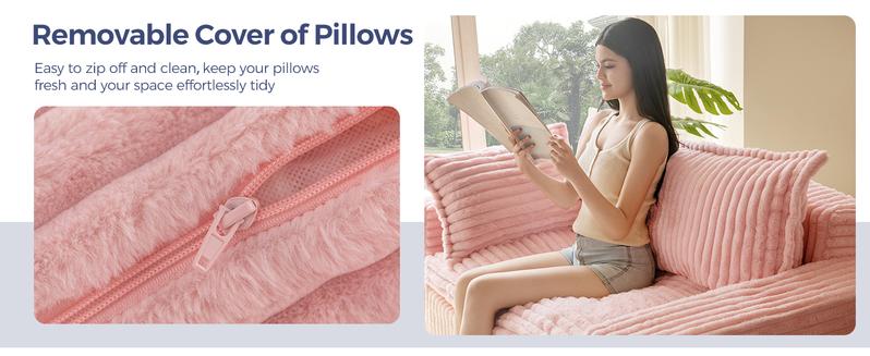 MAXYOYO Bean Bag Chair for Living Room, Upholstered Loveseat Sofa Couch with Deep Seating, Wide Armrests Boneless Couch Sofa in a Box for Bedroom Office Apartment, No Assembly