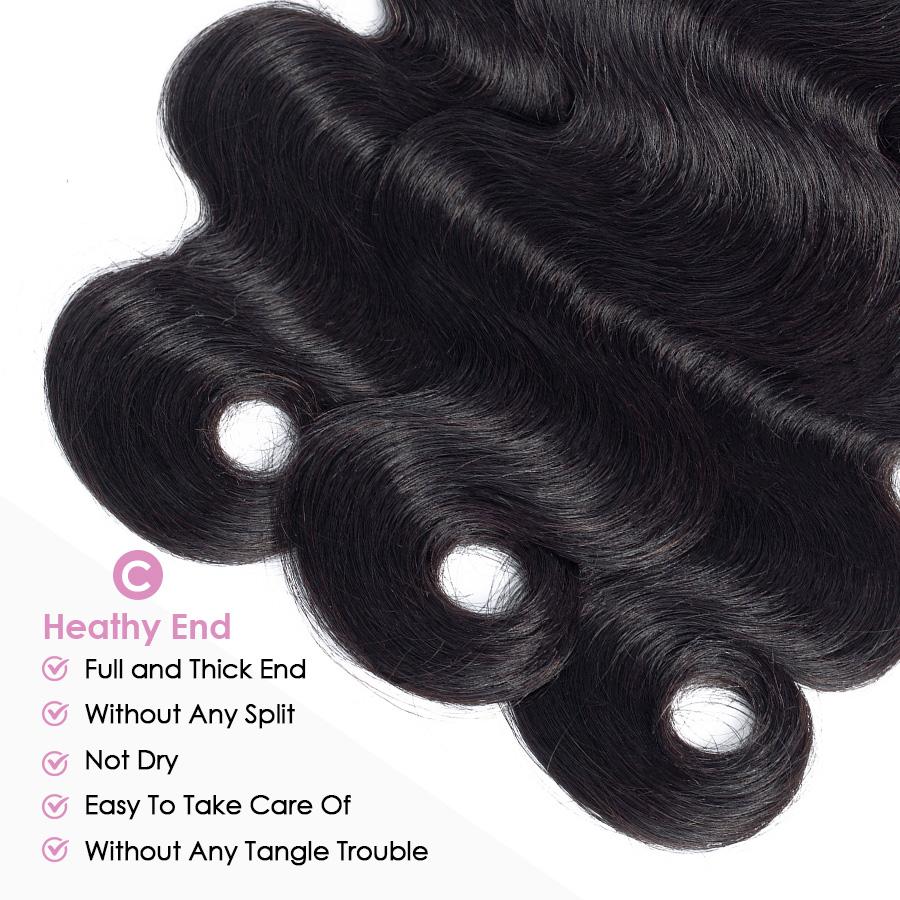 Pizazz Hair Body Wave Human Hair Bundles Salon Quality Brazilian Virgin Bundles 100% Human Hair