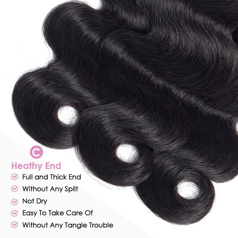 Pizazz Hair Body Wave Human Hair Bundles Salon Quality Brazilian Virgin Bundles 100% Human Hair