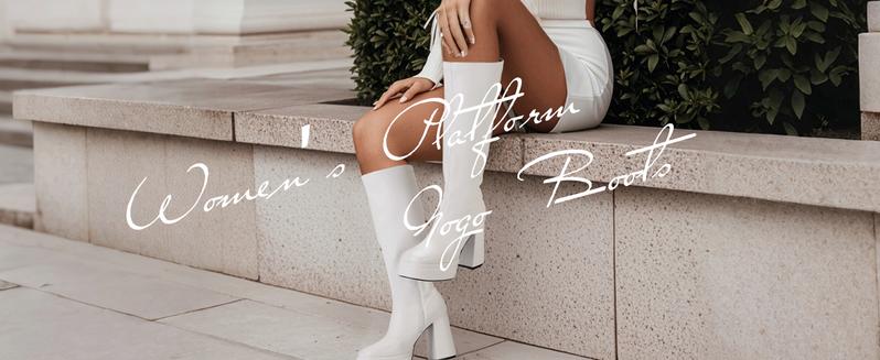 IDIFU Women's Square Toe Knee-High Boots, Soft Comfort Mid-calf Chunky Heels, Winter Footwear, Outdoor Walking Shoes Girl